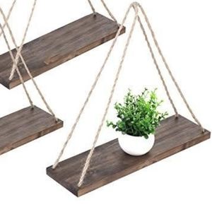 Alchemy Wall Art - Dark Chocolate Rope Shelf Boho Decor Alchemy Wall Art - Dark Chocolate Rope Shelf Boho Decor